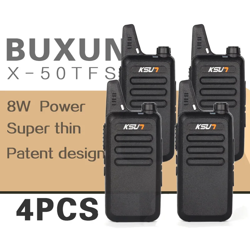 (4 шт.) KSUN X 50TFSI Ham двухсторонняя рация двухдиапазонный приемопередатчик BUXUN 50