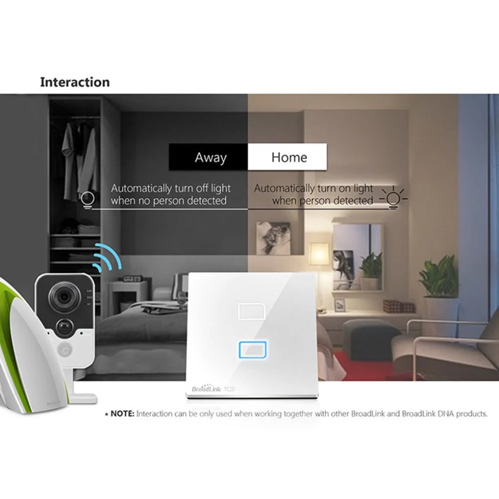 Broadlink TC2 WiFi переключатель IR + RF пульт дистанционного управления работает с Alexa Google