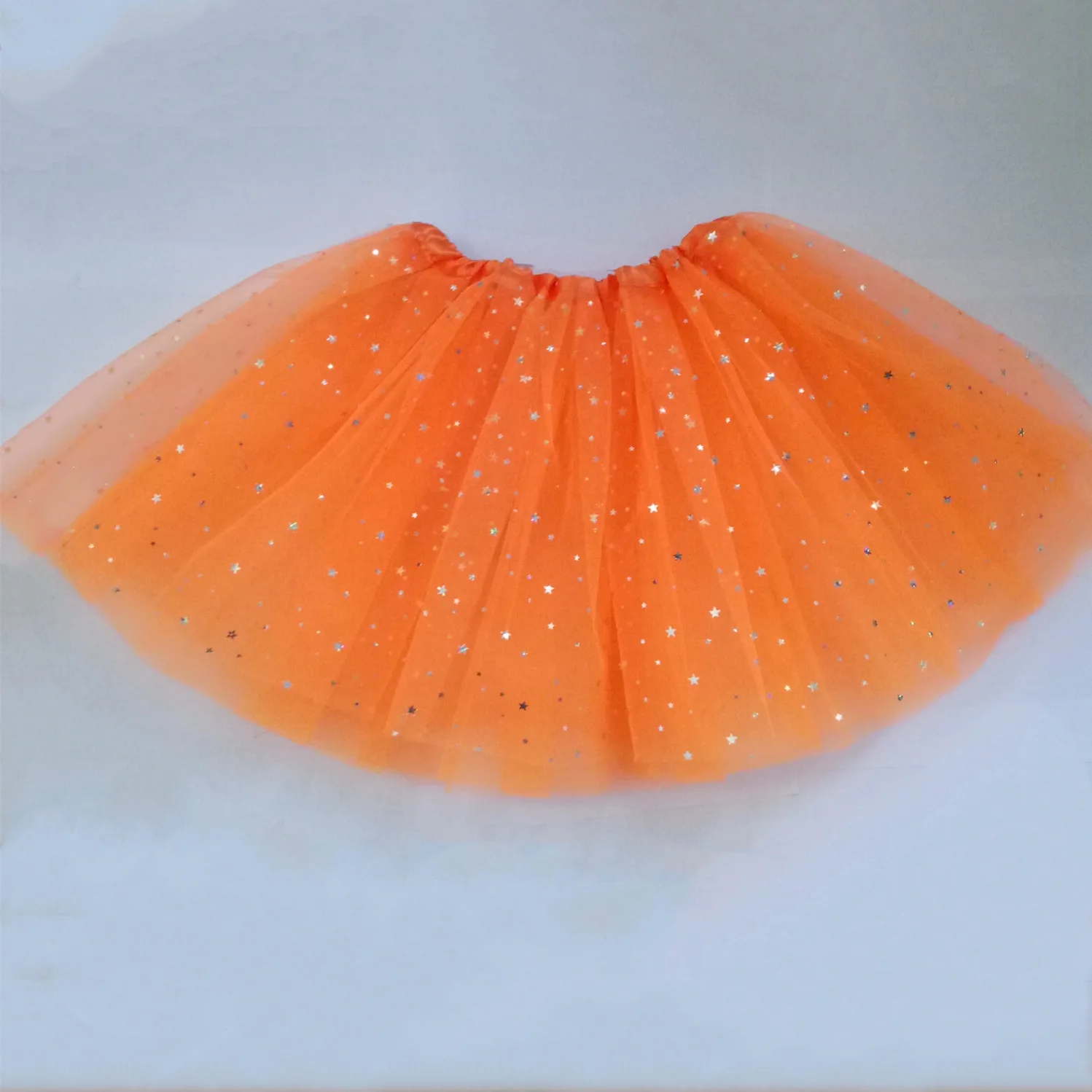 star orange Модная разноцветный Детский юбка-пачка для маленьких девочек фатиновая балетная танцевальная юбка для свадебной вечеринки - Цвет: star orange