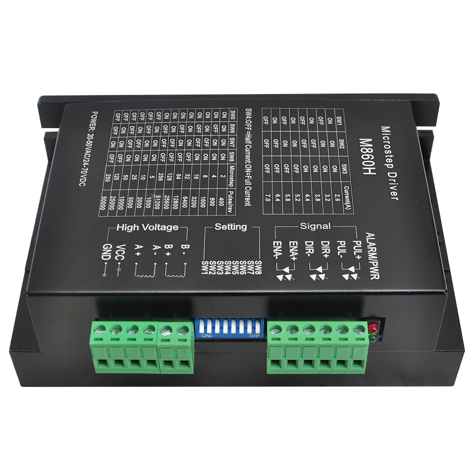 Драйвер шагового двигателя Daedalus M860H 57/86 7A AC/DC 256 подразделение двухфазный драйвер