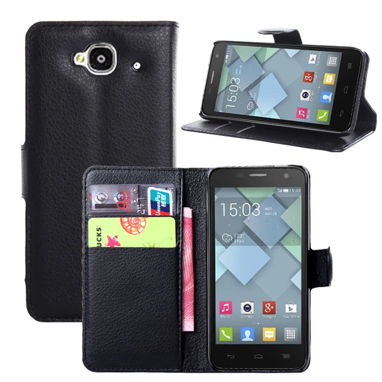 Для Alcatel PoP 2 (4 5) OT5042X C3 4S S9 OT7050K Роскошный чехол из искусственной кожи с кошельком и