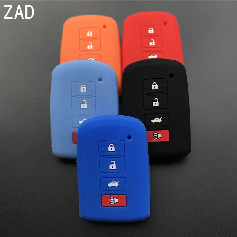 Силиконовый резиновый чехол для автомобильного ключа ZAD Toyota Highlander RAV4 задняя