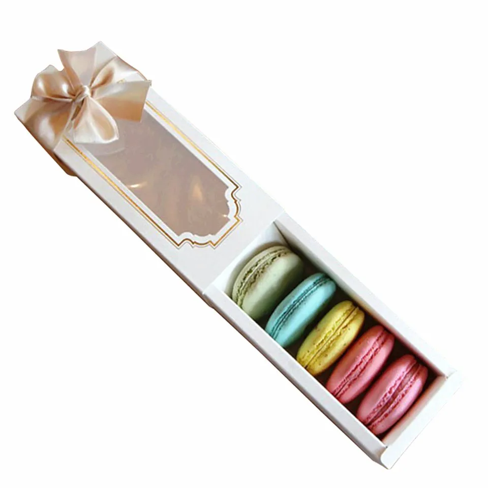 new 2018 hot Window Macaron boxe cake box gift 50PCS/LOT | Дом и сад