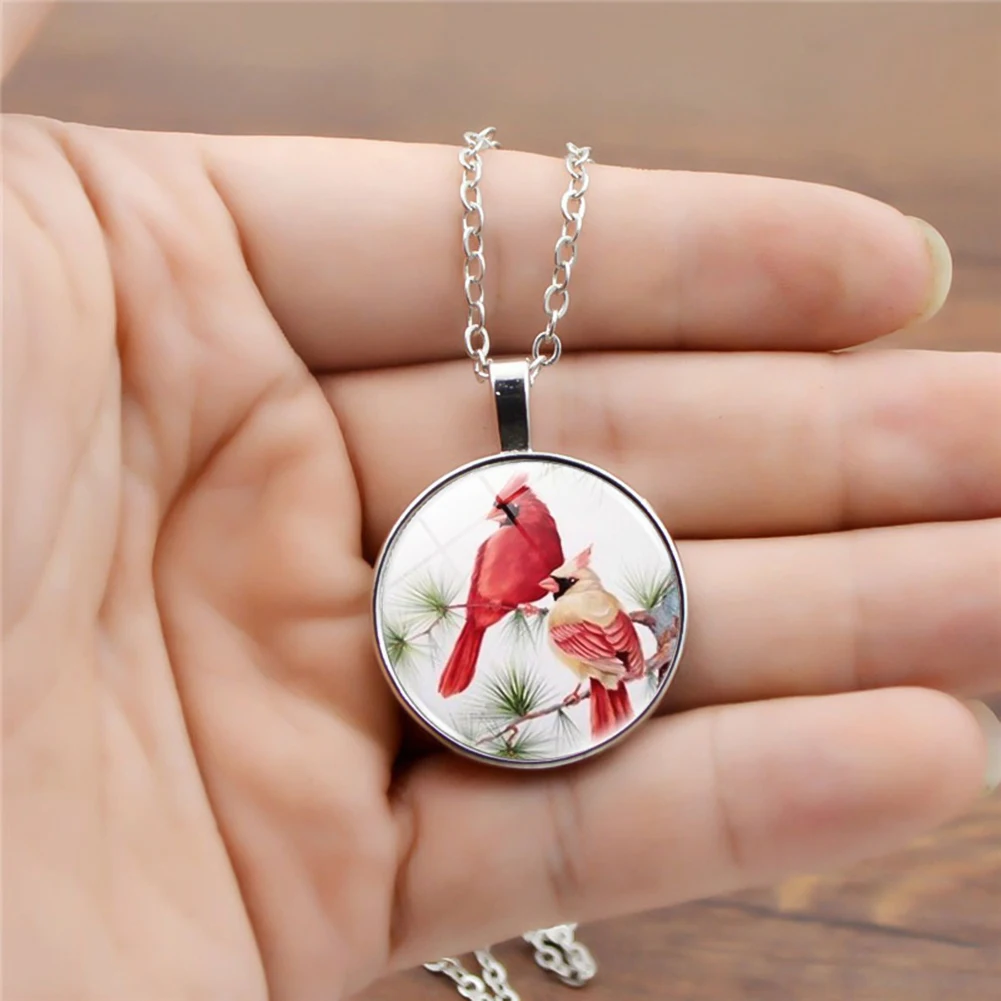 Новинка 3 шт./компл. кабошон с кабошонами изображением Cardinal Bird Glass женское