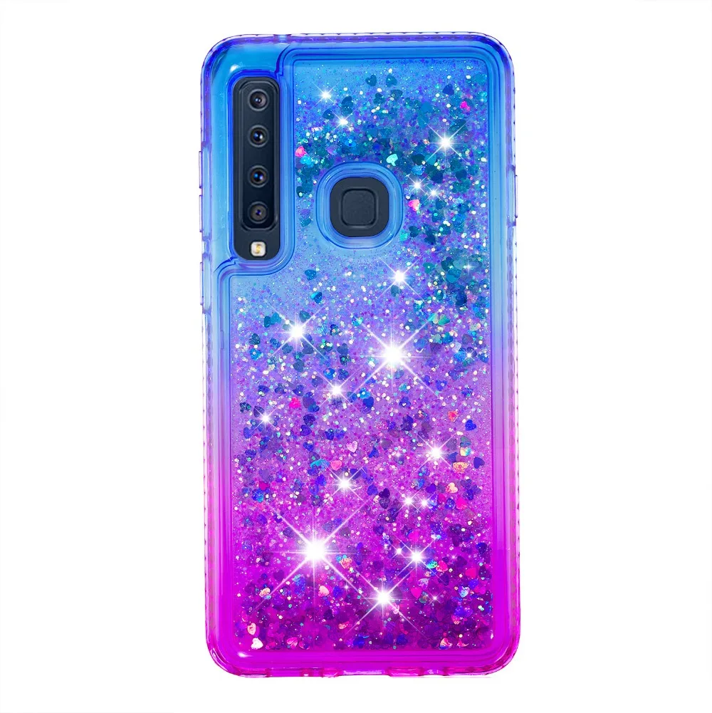 Алмазный Блестящий силиконовый чехол для samsung Galaxy A9 A9 Star Pro A9s A9200 жидкий зыбучий песок Блестящий плавающий чехол