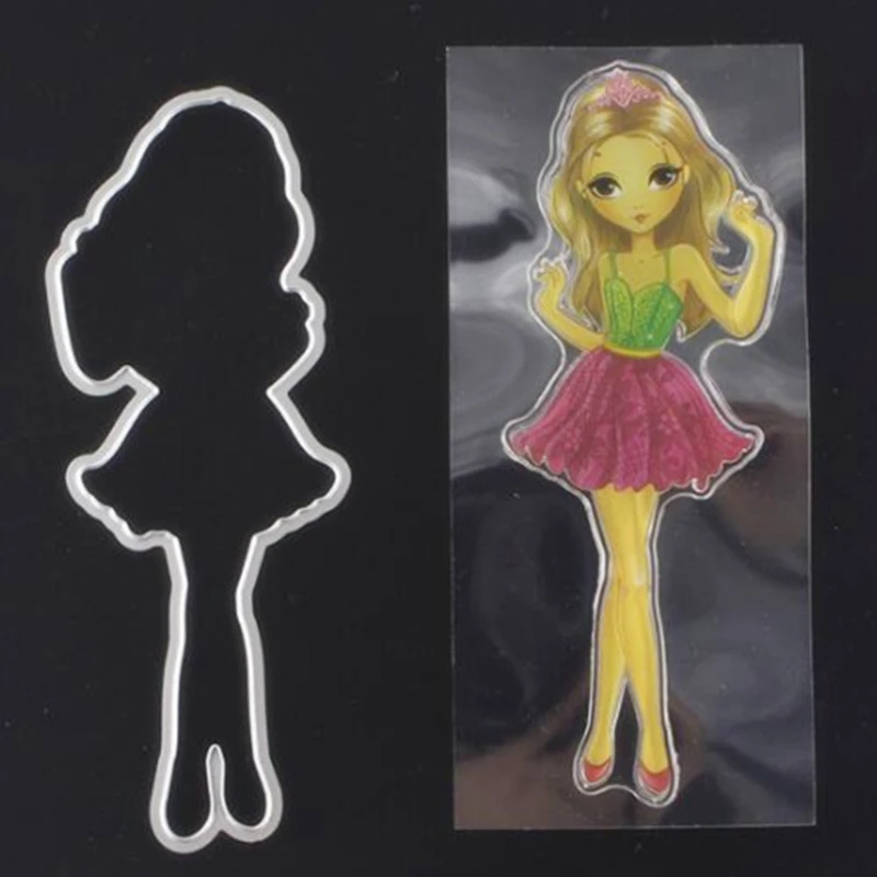 SCD429 Fashion Girl Metal Cutting Dies And Stamps For Scrapbooking Stencils DIY Album Cards Decoration Embossing Folder Die Cuts | Дом и сад