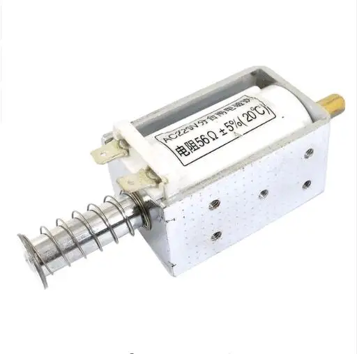 AC220V DC220V/24 V/12 V 56 ohm Сплит закрывающая катушка Электромагнит длинный ход push pull тип