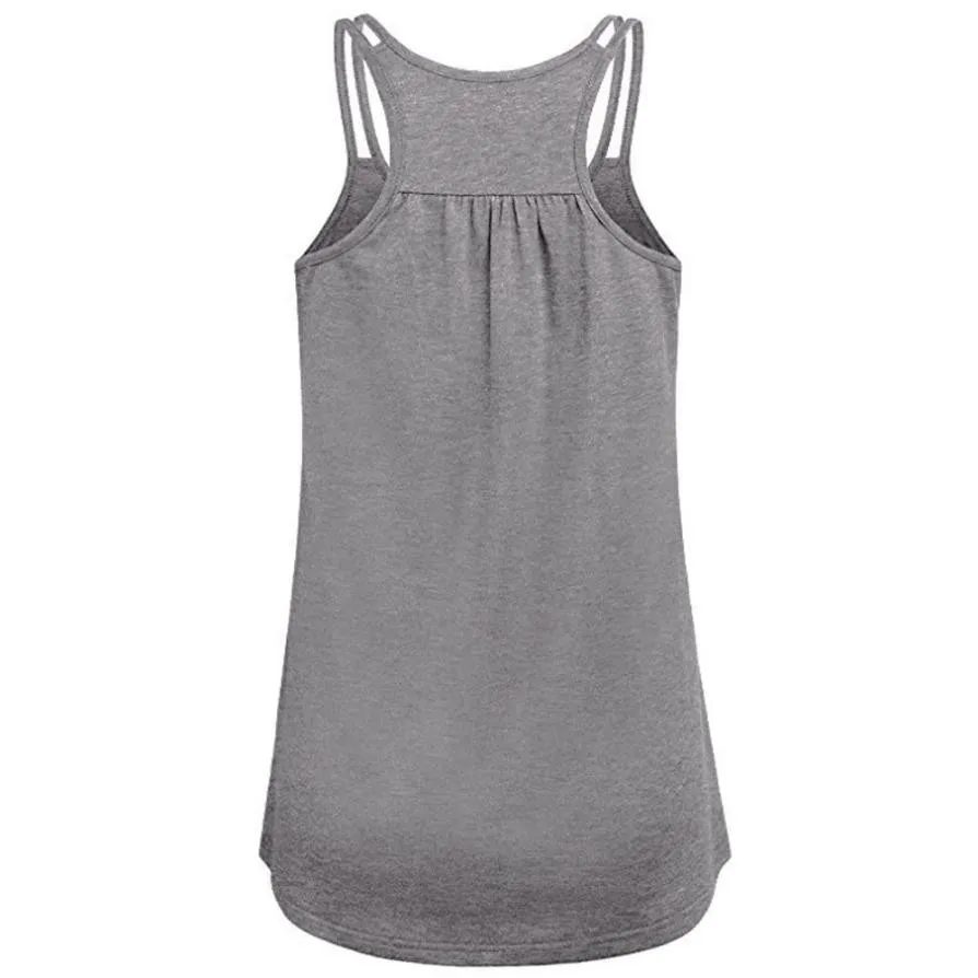Женская однотонная майка с глубоким вырезом для йоги тренировок блузка