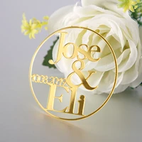 gold wedding place cards personalized acrylic laser cut names place name settings name tags wedding signs