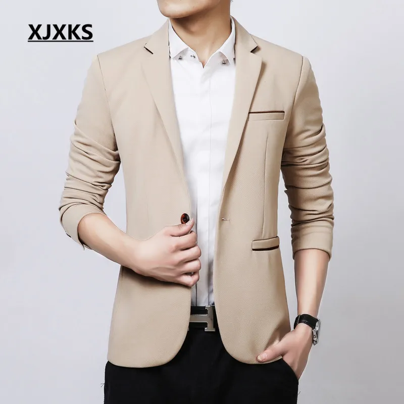 Мужской приталенный Блейзер XJXKS Свадебный костюм большого размера для работы