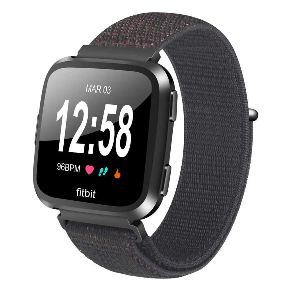 Спортивный сменный тканый нейлоновый ремешок для Fitbit Versa, дышащий регулируемый ремешок с застежкой, ремешок для часов Fitbit Versa, Смарт-часы