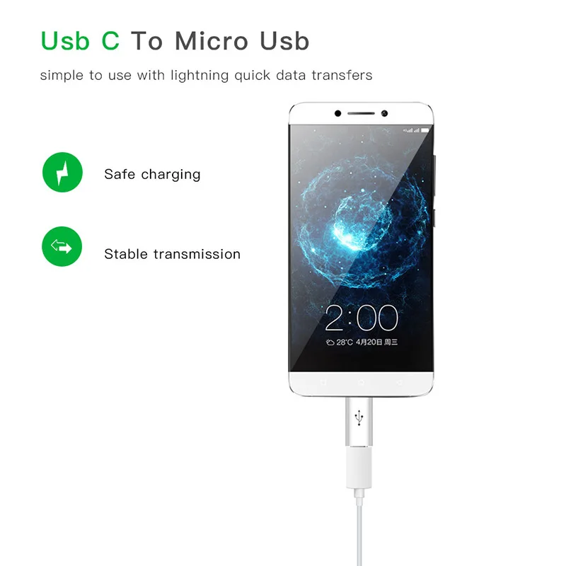 Тип-c USB 3,1 для Micro USB адаптер для синхронизации данных для huawei Xiaomi Android Phone
