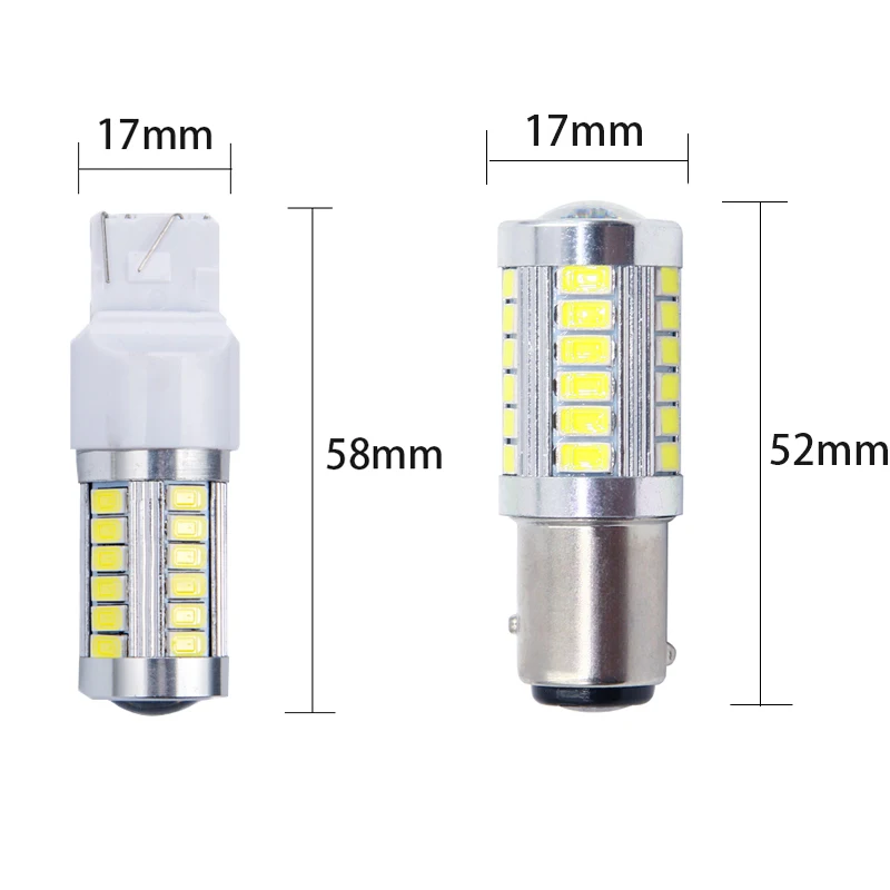 2x Canbus Flash белый красный 7440 W21W WY21W T20 Автомобильный светодиодный 33 smd 5W Сменные лампы