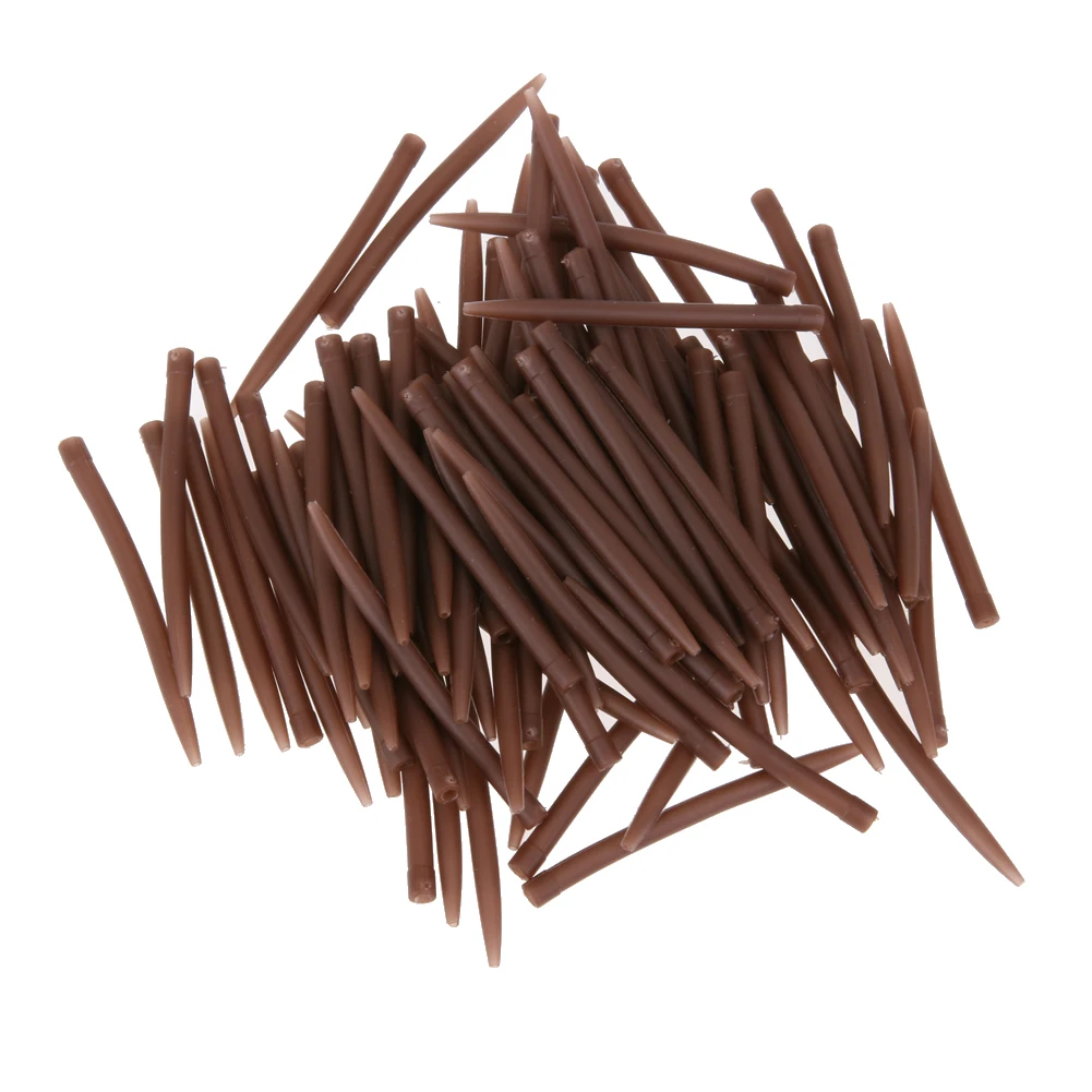 

8x6x2cm Terminal Carp Fishing Lure Anti Tangle Sleeve Conecting Rod Rubber Anti-wind Tool Sleeves Brown Carp Fishing Accessories