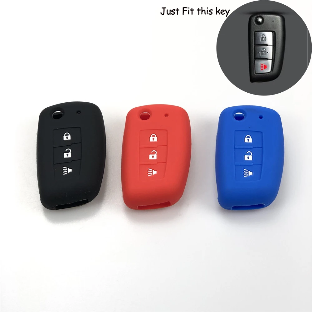 Для Nissan Rogue силиконовый дистанционный корпус выкидного ключа Fob Shell Cover Skin Holder 3
