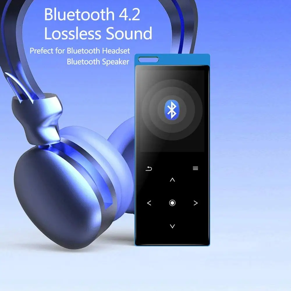 2022 Bluetooth4.2 MP4 Player with Speaker 1.8 inch Screen Touch Button MP4 Video Player Support FM, Recorder, SD/TF enlarge