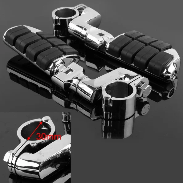 Универсальная Хромированная передняя левая и правая подставка для ног мотоцикла