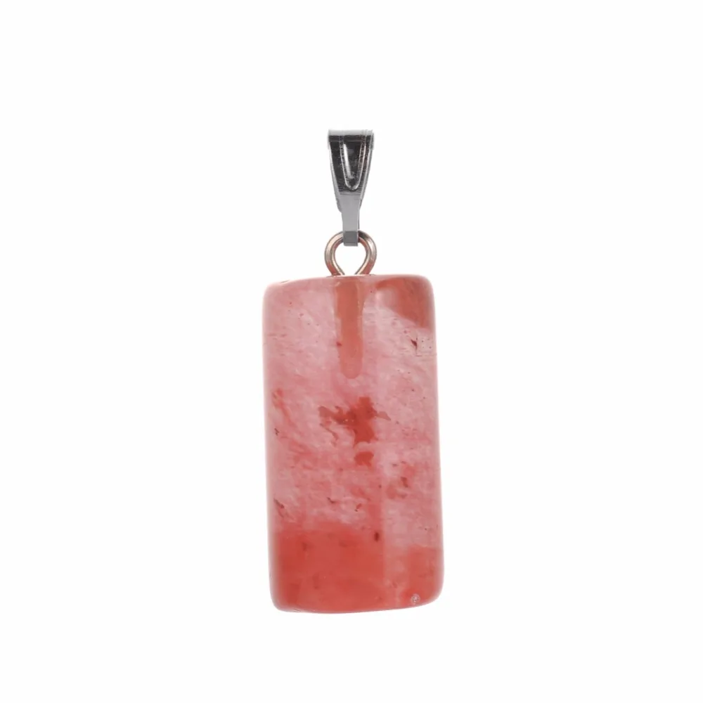 Natural Cylinder shape Pendant Chakra Quartz Gem Stone pendulum DIY Necklace Charm Healing Reiki Beads For Women Jewelry | Украшения и