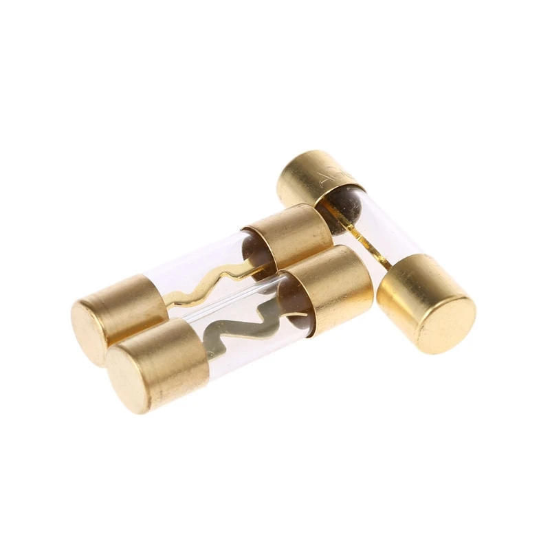 

5Pcs Gold Plated Glass AGU Fuse Fuses Pack Car Audio Amp Amplifier 60 AMP/80 AMP/100 AMP