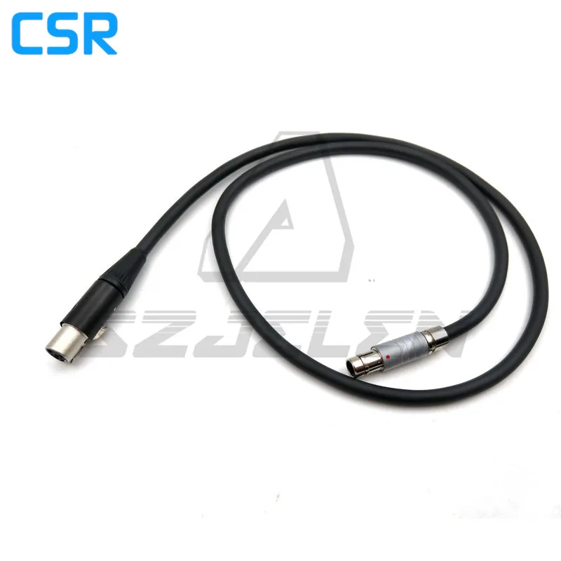 RS 3pin plug to mini xlr 4pin for TVLOGIC 058/056/055 Monitor power cable