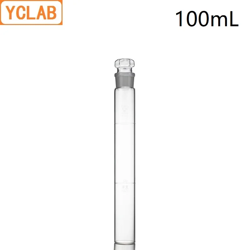 Стеклянная колориметрическая трубка YCLAB 100 мл с пробкой Nessler Glass es лабораторное