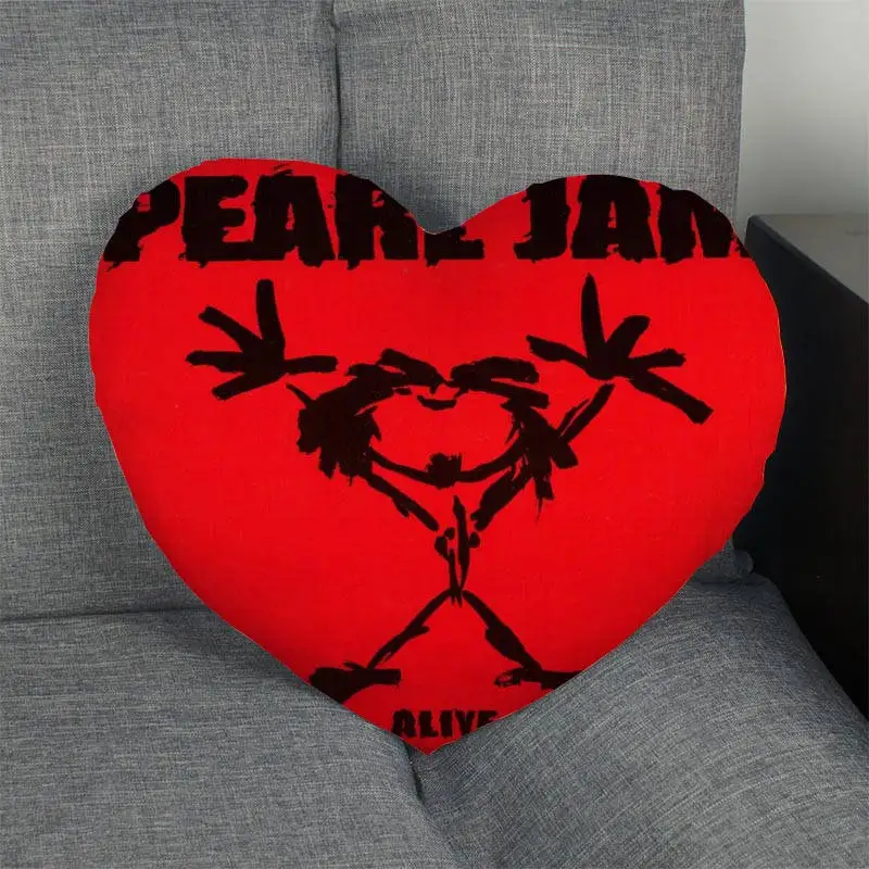 Custom Pearl Jam Heart Shape Pillow Cover Zipper Pillowcase Wedding Home Office Decorative 1pcs custom | Дом и сад