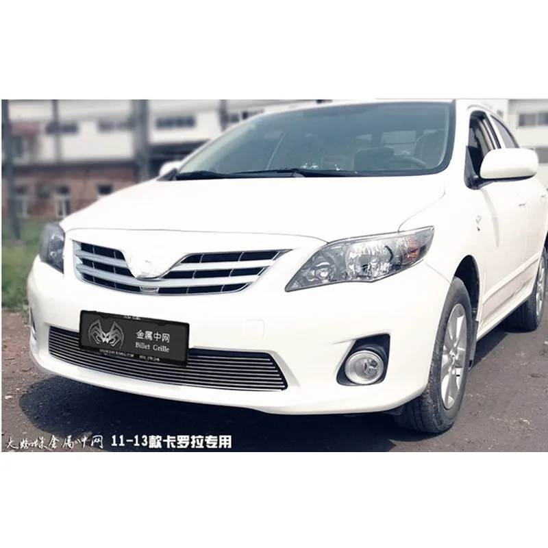 Free shipping For toyota corolla 2011-2013 High-quality aluminum alloy Front Grille Around Trim Racing Grills Car-styling | Автомобили и