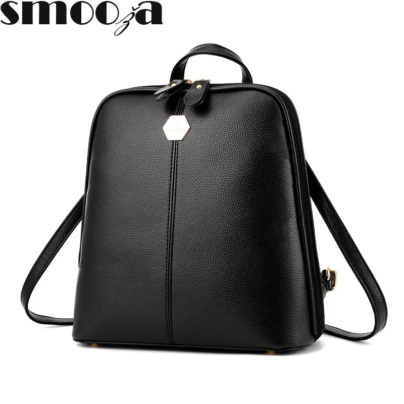 SMOOZA женский рюкзак высокое качество из искусственной кожи Mochila Escolar школьные