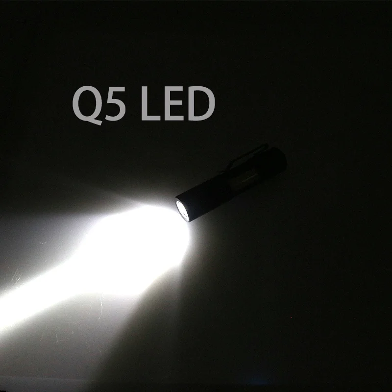 COB Penlight Zaklamp Cree LED Light Portable Q5 Flashlight 4 Mode Focus Torch Strobe Lamp Lantern Use AA/14500 | Лампы и освещение