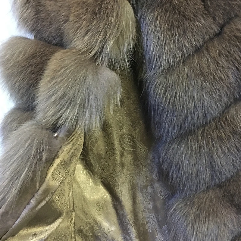

Welfurlena 70CM Women Autumn Winter Warm Real Fox Fur Vest New Women Coat Natural Fox Fur Vest Genuine Fox Fur Coat Jacket S-3XL