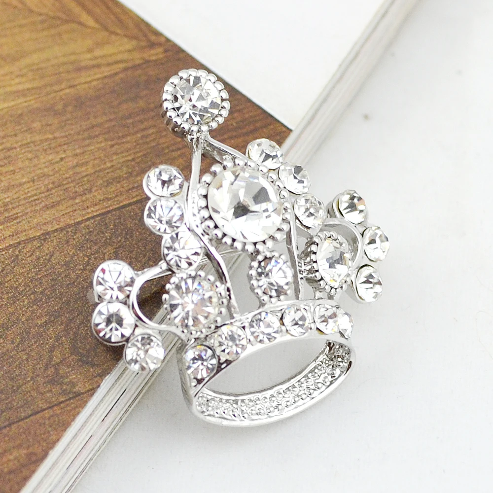 Zhen Tomomi Hot Simple Gorgeous Exquisite Crown Rhinestones Brooch Scarf Buckle Birthday Party Clothing Accessories Jewelry | Украшения и
