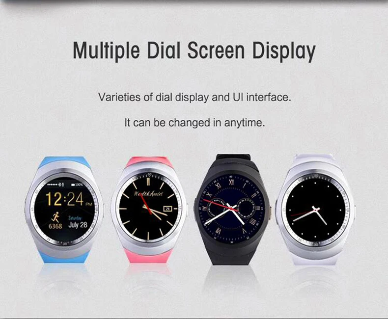 Y1 plus Bluetooth Смарт часы для мужчин женщин Relogio SmartWatch Android телефонный звонок GSM Sim пульт дистанционного управления камерой информация Спорт Шагомер