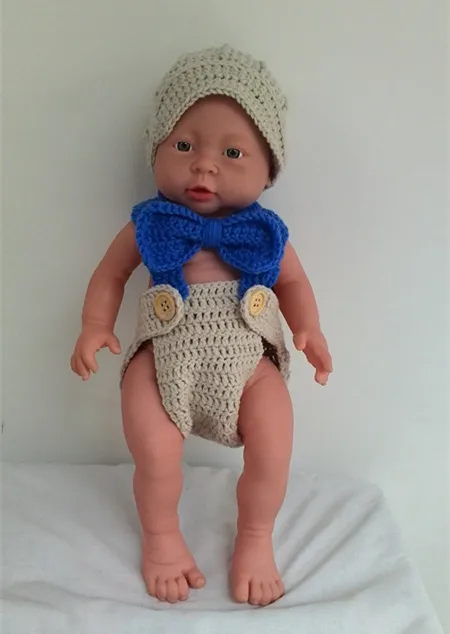 Crochet Newborn hat baby boy clothing newsboy set with bow tie and diaper cover photo prop infant brim | Детская одежда и обувь