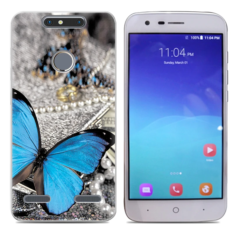 Прямая поставка мягкий ТПУ чехол для телефона ZTE Blade V8 Lite 5 дюймов Модный Цветной с