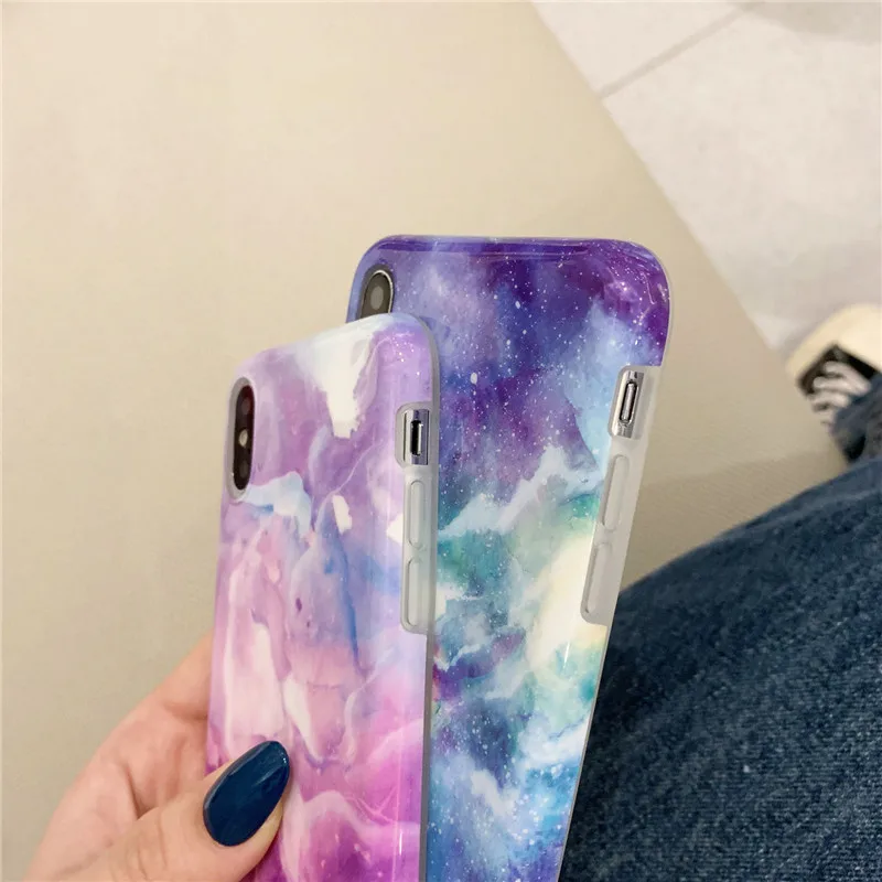Мраморный чехол для Coque iphone XS MAX из мягкого ТПУ задняя крышка 6 S 7 8 Plus X XR защитный |