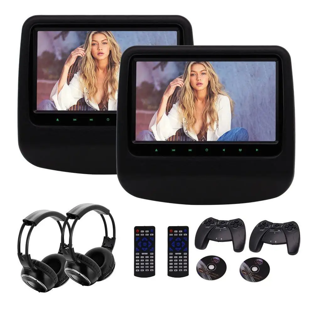 Беспроводной ИК наушники двойной 9 &quotавтомобильный ПК для установки на