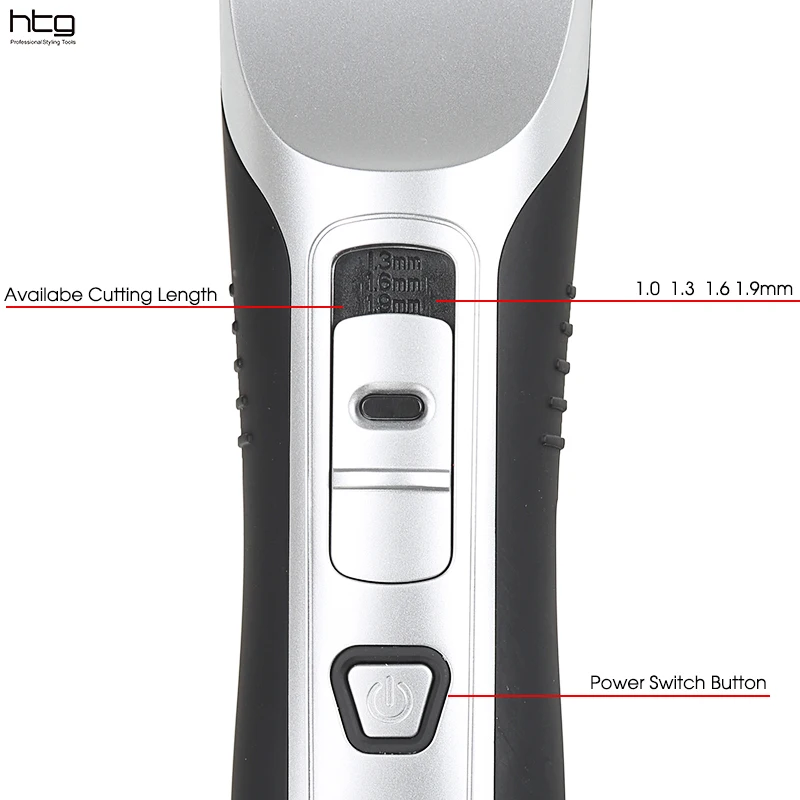 Машинка для стрижки волос HTG парикмахерский триммер + ЖК-дисплей беспроводная