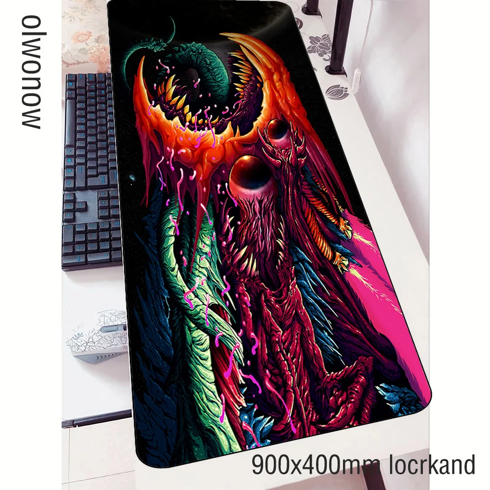 Hypear Beast mouse pad 90x40cm Personality notbook computer mousepad Boy Gift gaming padmouse gamer laptop mats | Компьютеры и офис