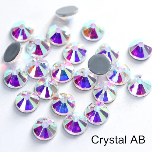 Crystal AB SS3-SS50 Высокое качество Горячая фиксация Стразы прозрачный кристалл Stass исправление блестящие камни для одежды аксессуары свадебное платье B1244 - Цвет: Crystal AB