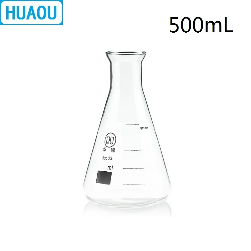 Фляжка Erlenmeyer HUAOU 500 мл открытый рожковый колокольчик узкая горловина материал: