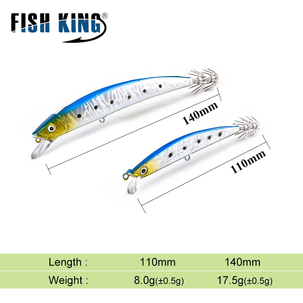 FISH KING Новая Металлическая рыболовная приманка для джиггинга в виде ложки 8 г 17 5