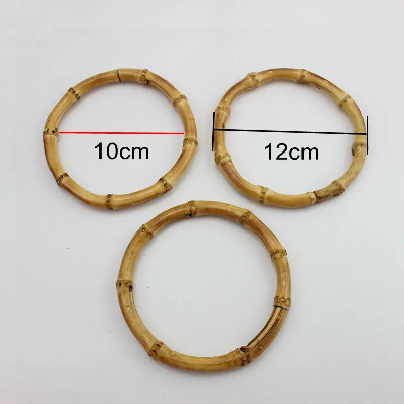 10 пар = 20 штук, 12 см бамбуковая Ручка для сумки DIY аксессуары бамбуковая ручка для кошелька ручное кольцо натуральная бамбуковая ручка