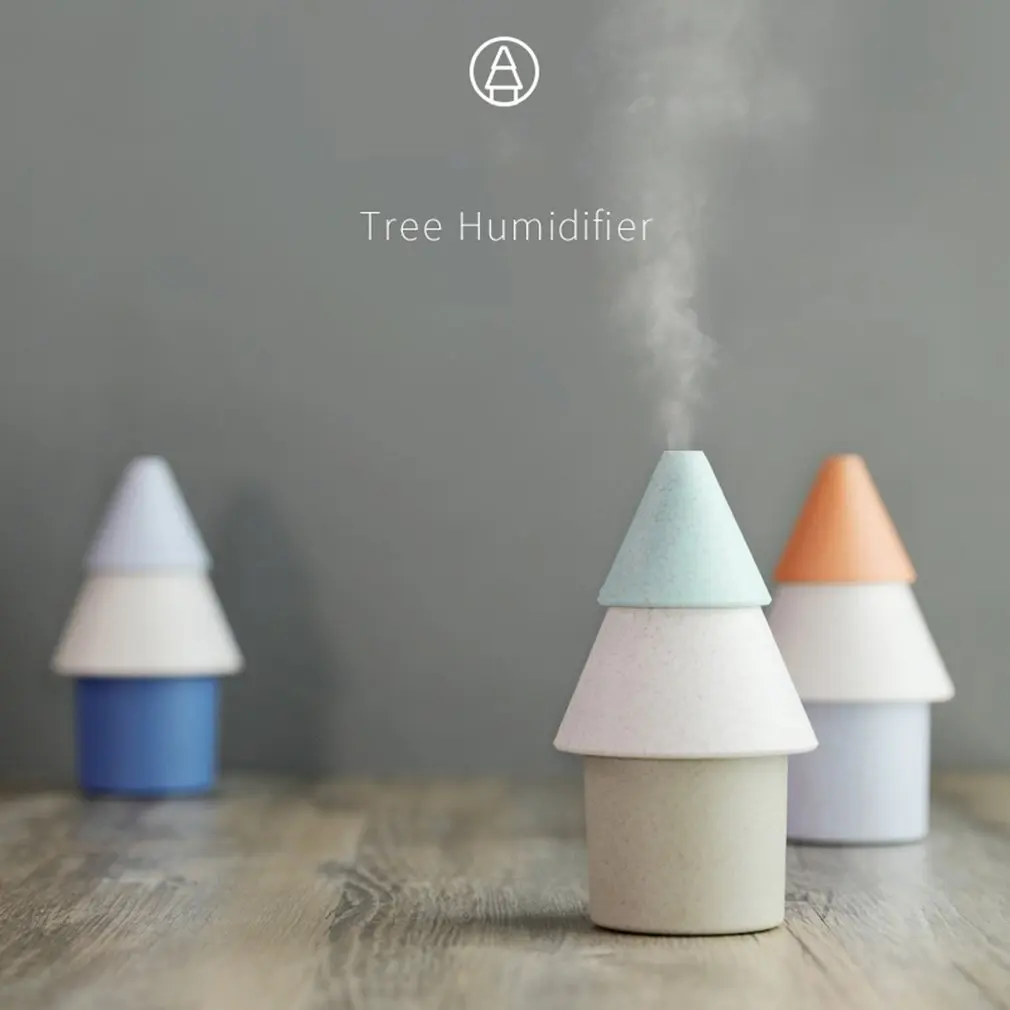 Ins Style Mini Air Humidifier Pine Tree Mute DC5V USB Portable Ultrasonic For Car Office Dormitory 250ML | Бытовая техника