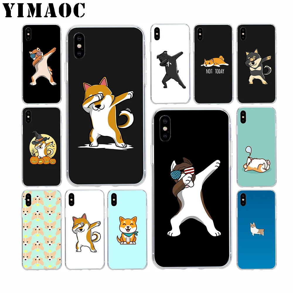YIMAOC натирает собака Сиба-ину Мягкий ТПУ силиконовый чехол для Apple Iphone Xr Xs Max X 10 8 Plus