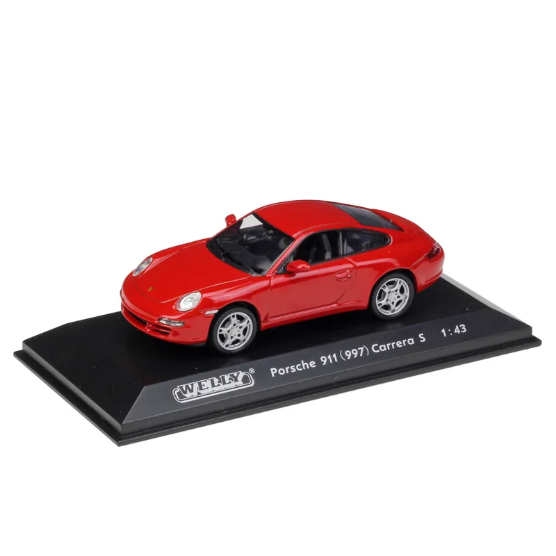 911 Cerrara S Coupe 1:43 Welly Benz VW Audi Volvo Alfa стенд с Чехол литая модель автомобиля - Цвет: 911 Cerrara S Coupe