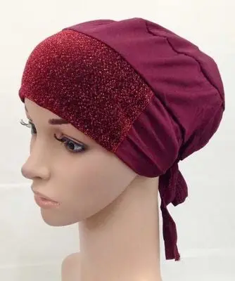 Блестящий мусульманский шарф с галстуком|underscarf| |