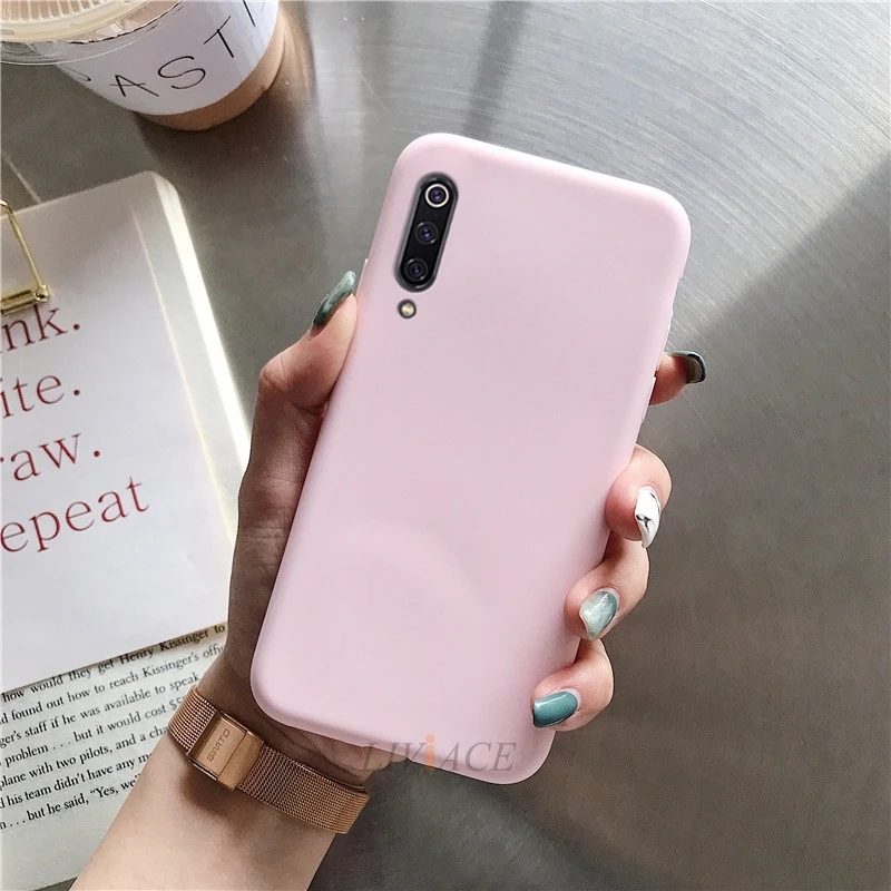 Однотонный силиконовый чехол ярких цветов для xiaomi mi a3 mi 9 lite pro mi 9 se cc9 cc9e, мягкая задняя крышка из ТПУ, чехол для xiaomi cc9