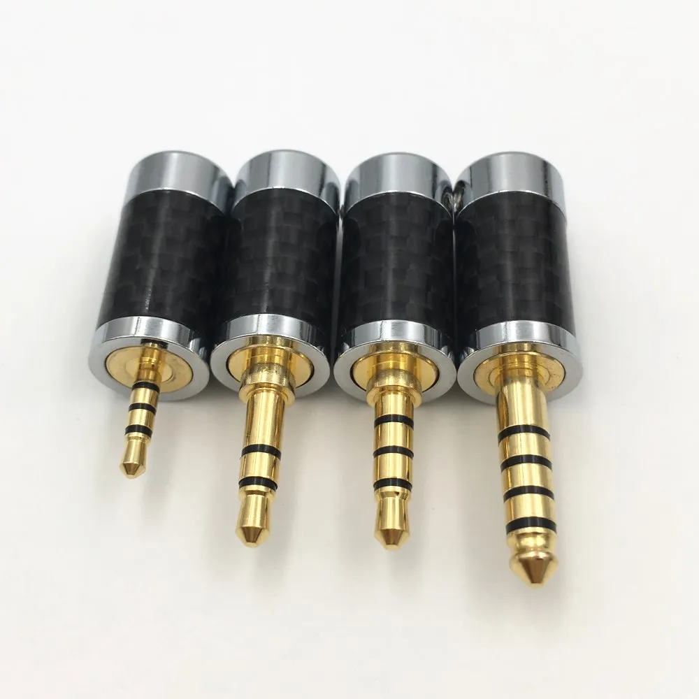 4 шт. HiFi медный Немагнитный 2 5 мм/3 мм/4 мм 3 полюсный стерео аудио разъем из