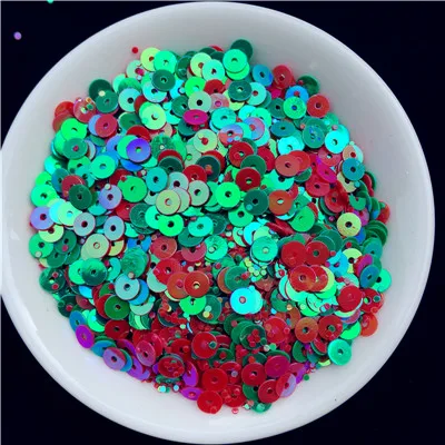 Mix AB Red D green 4000 шт./лот размер 4 мм Плоская Круглая ПВХ свободная тесьма с пайетками для шитья свадьбы ремесло Женская одежда Аксессуары Дети Diy материал - Цвет: Mix AB Red D green