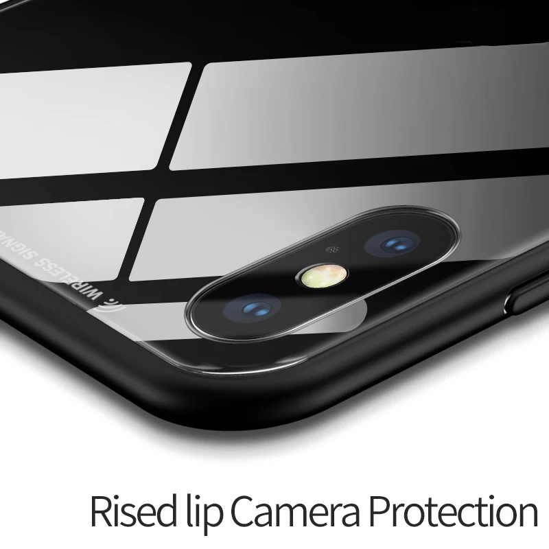Msvii for iPhone X Glass Case Coque Silicone Shock Proof Luxury Slim Tempered Cover iphonex back |